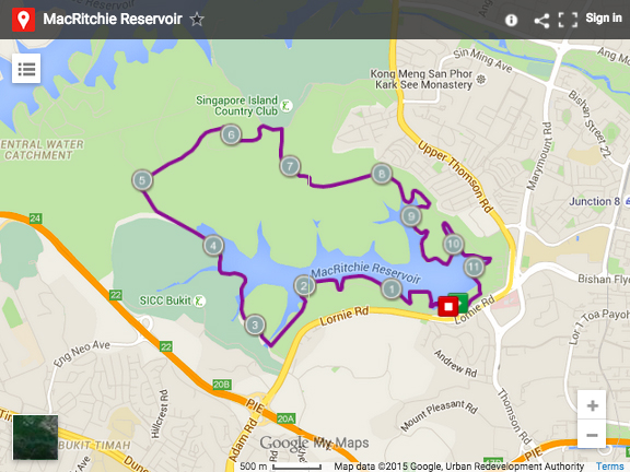 MacRitchie map