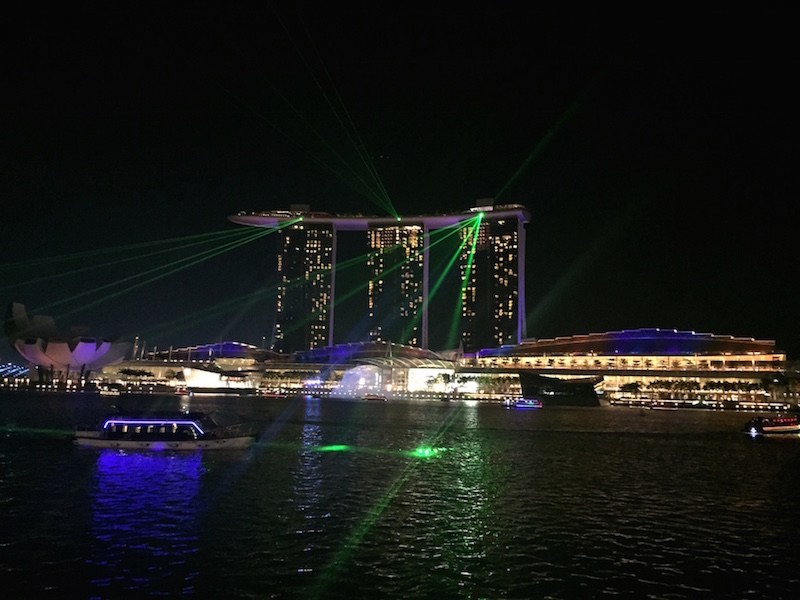 Time your run to catch the MBS light show daily at 8pm or 9.30pm