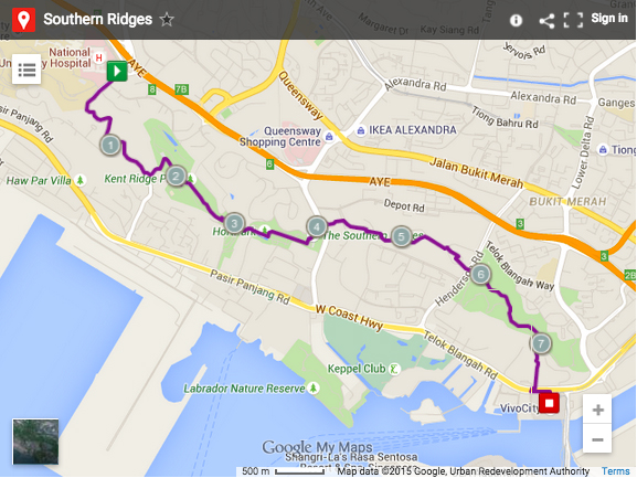 Southern Ridges map