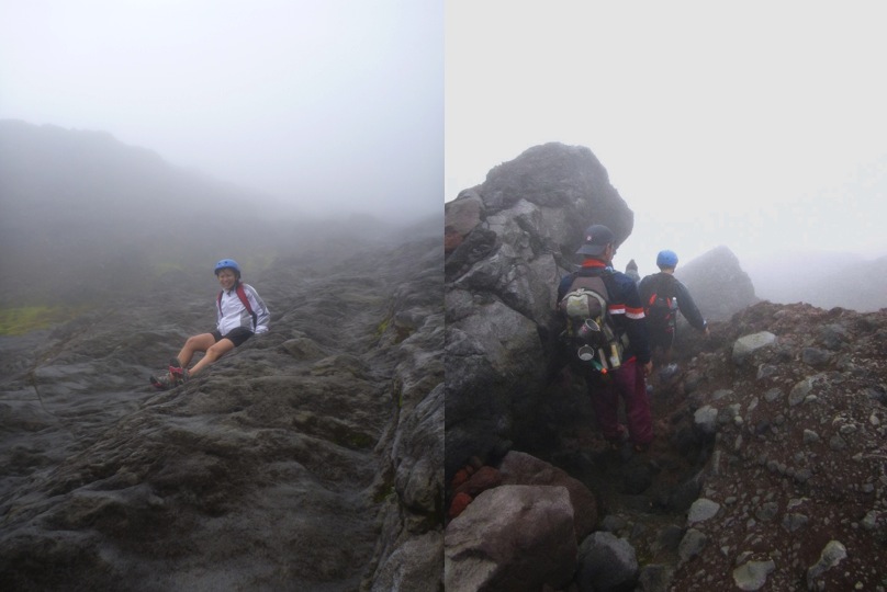 Going down the steep, slippery rocks was alot harder than ascending