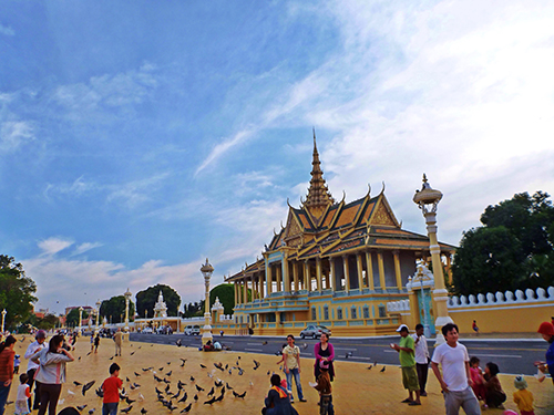 Vibrant Square in front of the palace