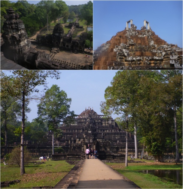 If you still have some energy left, the steep climb up three-tiered temple mountain Baphuon is worth a good view.