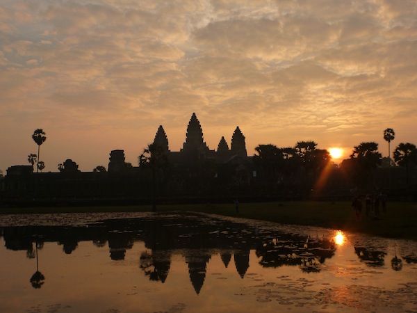 Angkor Wat against the rising sun