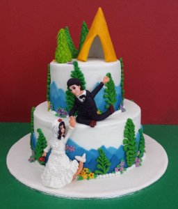 Mountain climbing cake