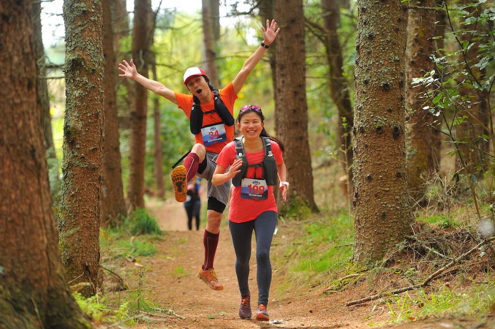 running in the forests of taupo